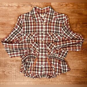 NWOT Veronica Beard Plaid Button Front Lightweight Jacket Size 4